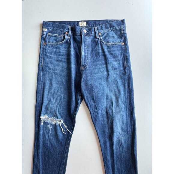 CITIZENS OF HUMANITY Liya Lowe Dark High Rise Slim Straight Jeans, Size 29 - Picture 4 of 14